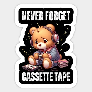 Never Forget Cassette Tape Sticker